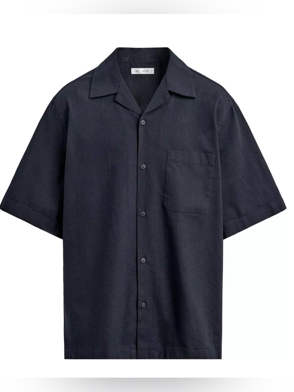 ZARA Relaxed Men’s Fit Navy Pocket Shirt Size XL